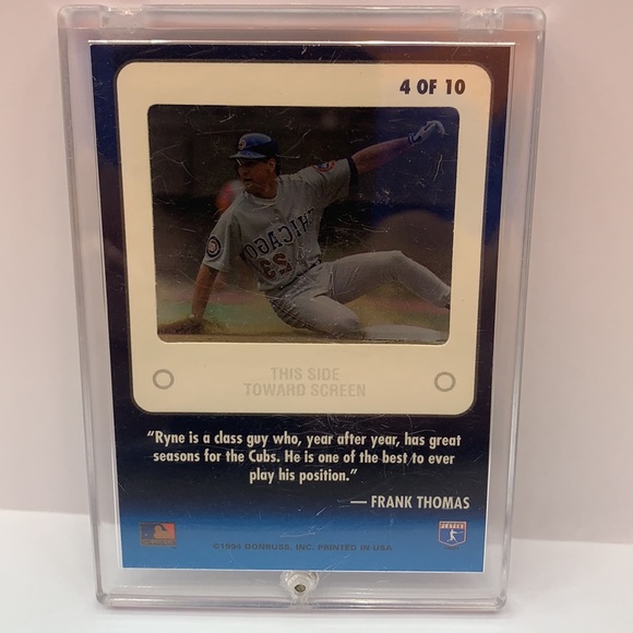1994 Donruss Slideshow Ryne Sandberg Cubs#4 (MISC7) - Picture 2 of 2